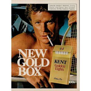 1985 Kent Golden Lights 100s cigarettes Vintage Print Ad (L20)